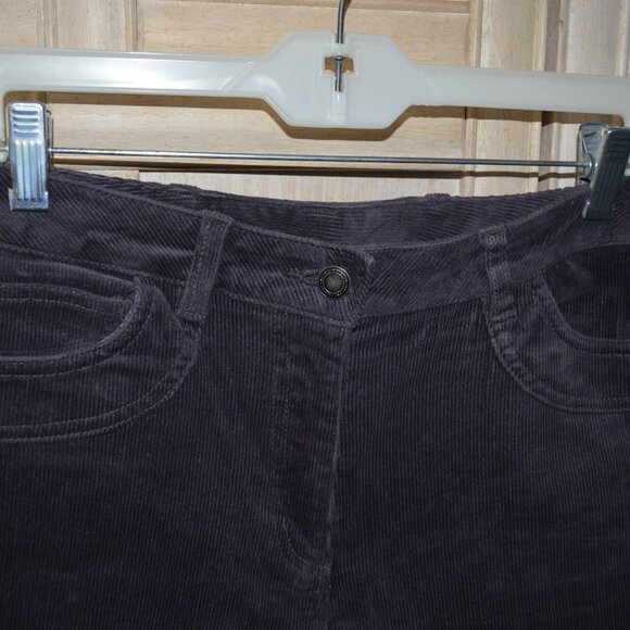 Denim & Co. Corduroy 5 Pocket Flare Cut Jeans, Dark Gray - NWOT - Picture 5 of 9
